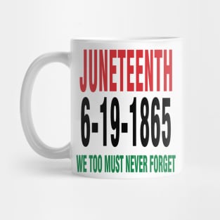 Juneteenth We Too Must Never Forget Mug